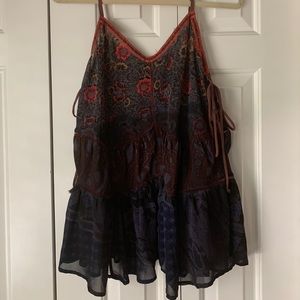 Sheer spaghetti strap top